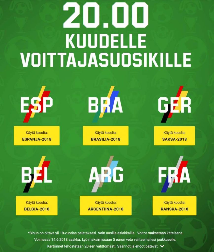 Unibet 20 kerroin